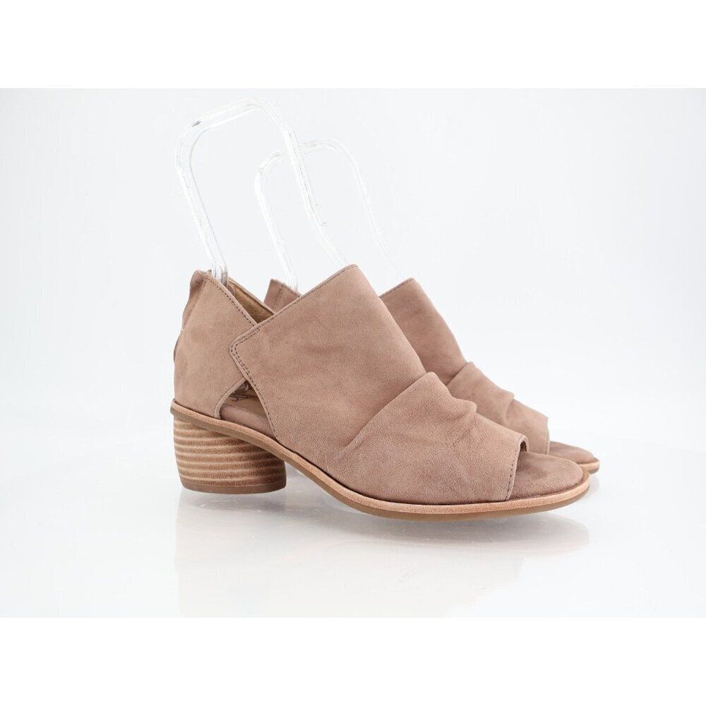 Sofft Carleigh Sandal Bootie Women Sz 7.5 Tan Brown Leather Block Heel Open Toe